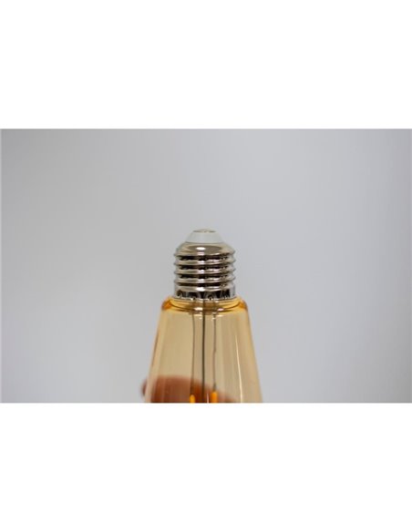 Pack de 10 Bombillas E27 para uso exterior e interior, de filamento, color ámbar, 220V ST64 1.5W 
