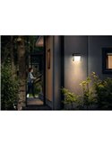Aplique LED exterior solar con sensor de movimiento EZRA, negro 1,8W 250Lm, 3000K, IP44