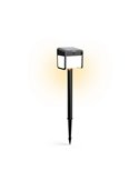 Pedestal LED exterior solar con sensor de movimiento EZRA, negro 1,8W 250Lm, 3000K, IP44