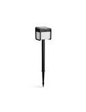Pedestal LED exterior solar con sensor de movimiento EZRA, negro 1,8W 250Lm, 3000K, IP44