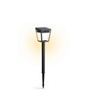 Pedestal LED de exterior solar NISSA, con sensor de movimiento, negro 1,8W 250Lm, 3000K, IP44