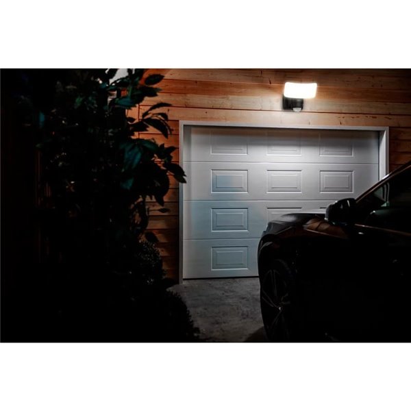 Luminária de parede preta com painel solar LED TYLUS ultraeficiente com sensor, 6W 3000K/5000K