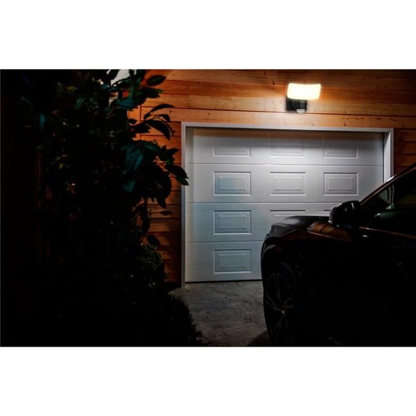 Luminária de parede preta com painel solar LED TYLUS ultraeficiente com sensor, 6W 3000K/5000K