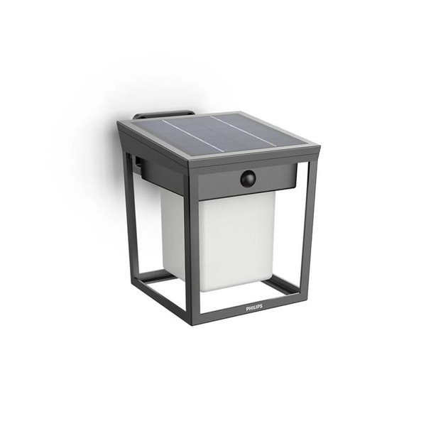 Detalle Aplique y Pedestal LED de exterior BLAISE, ultraeficiente con panel solar, 1,8W 3000K