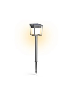 Baliza con pica al suelo exterior LED BLAISE, ultraeficiente 1,8W 3000K con panel solar 2