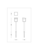 Baliza con pica al suelo exterior LED BLAISE, ultraeficiente 1,8W 3000K con panel solar