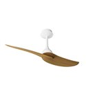 Ventilador de techo sin luz, 32W IPANEMA, Ø106cm blanco y 2 palas madera, con mando a distancia
