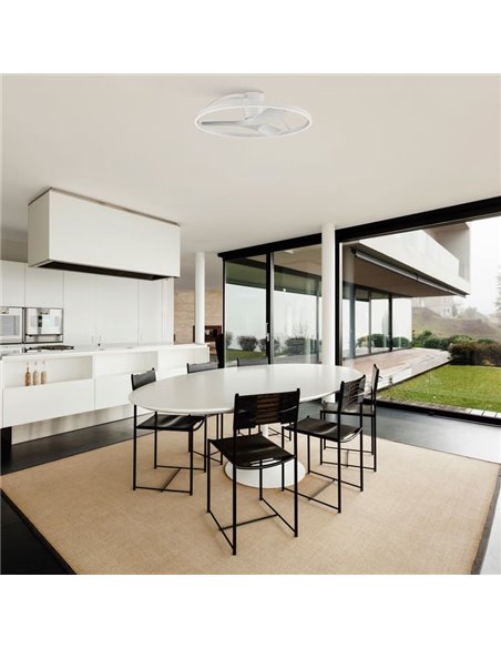 Ventilador de teto com luz LED branca NEPAL II, 32W regulável, 2700K-4000K-5000K, Ø 75cm