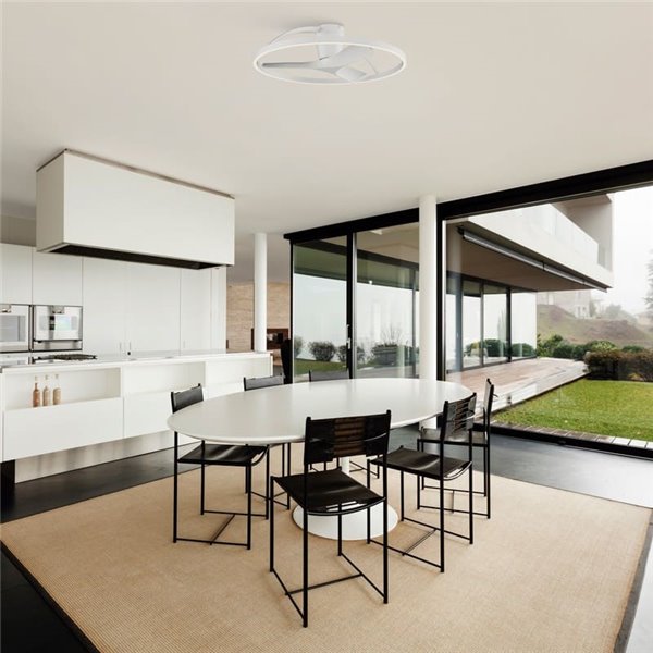 Ventilador de techo con luz LED blanco NEPAL II, 32W dimmable, 2700K-4000K-5000K, Ø 75cm