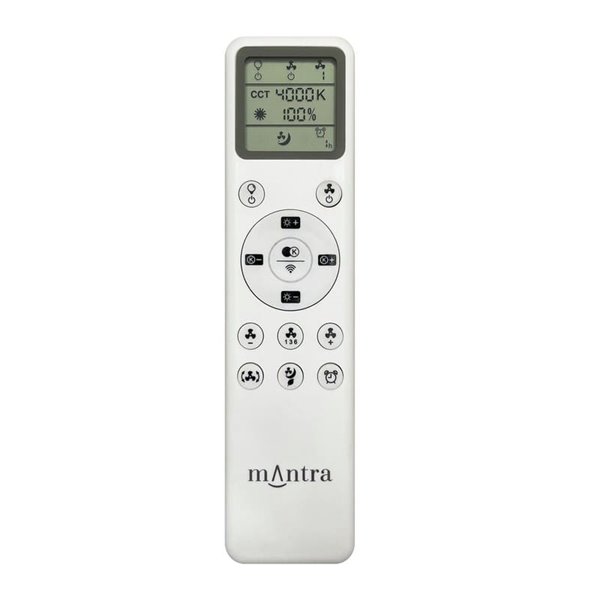 Ventilador de techo con luz LED blanco y madera NEPAL II, 32W dimmable, 2700K-4000K-5000K, Ø 75cm