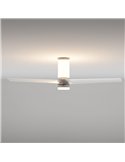 Ventilador de techo LED UP DOWN 35W, con 2 luminarias 45W, blanco, CCT 2700K-5000K, Ø122cm