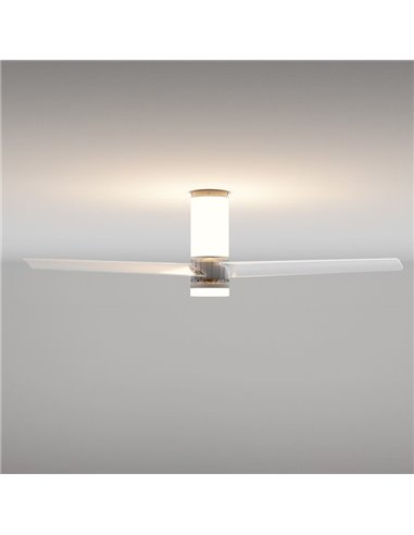 Ventilador de teto LED UP DOWN 35W, com 2 luzes de 45W, branco, CCT 2700K-5000K, Ø122cm