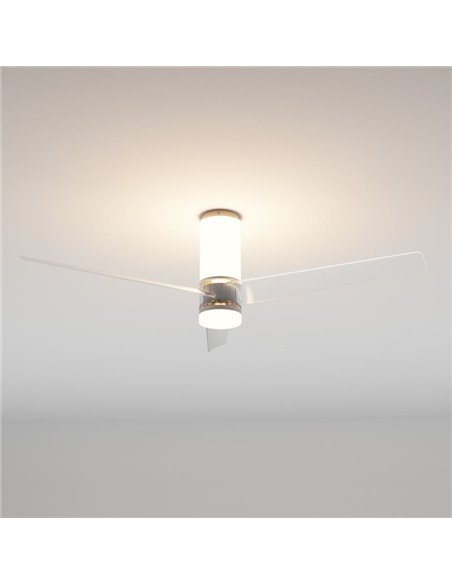 Ventilateur de plafond LED UP DOWN 35W, avec 2 luminaires 45W, blanc, CCT 2700K-5000K, Ø122cm