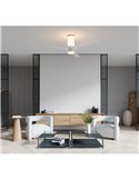Ventilador de techo LED UP DOWN 35W, con 2 luminarias 45W, blanco, CCT 2700K-5000K, Ø122cm