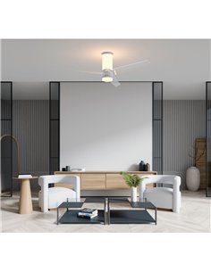 Ventilateur de plafond LED UP DOWN 35W, avec 2 luminaires 45W, blanc, CCT 2700K-5000K, Ø122cm 2