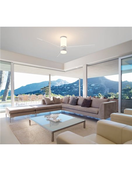 Ventilador de techo LED UP DOWN 35W, con 2 luminarias 45W, blanco, CCT 2700K-5000K, Ø122cm