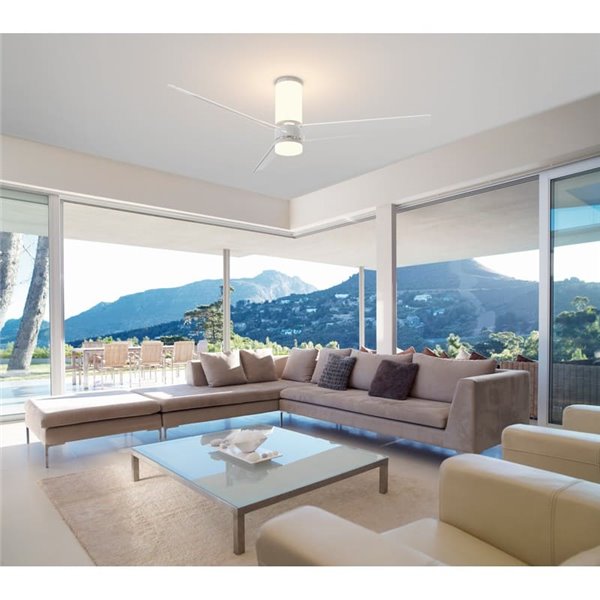 Ventilador de techo LED UP DOWN 35W, con 2 luminarias 45W, blanco, CCT 2700K-5000K, Ø122cm