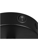 Aplique de Pared BIDAR con Interruptor incluido Bombilla excl. 1x E14 max. 10W IP20 Negro/Dorado