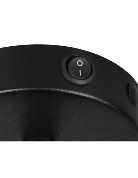 Aplique de Pared BIDAR con Interruptor incluido Bombilla excl. 1x E14 max. 10W IP20 Negro/Dorado