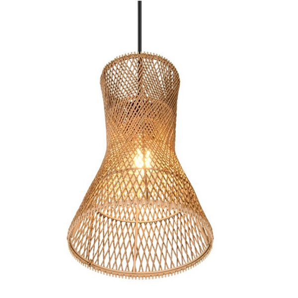 Luminária de teto BIJOU com 3 cúpulas de papel trançado e altura ajustável Lâmpada excl. 3x E27 máx. 10 W IP20