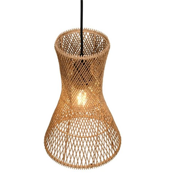 Lámpara de Techo BIJOU 1 Pantalla de Papel Trenzado y Altura ajustable Bombilla excl. 1x E27 max. 10W IP20