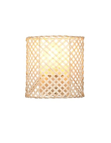 Luminária de parede de bambu BINA com interruptor incluso lâmpada excl. 1x E27 máx. 25 W IP20