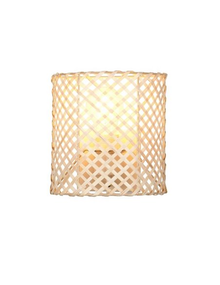 Luminária de parede de bambu BINA com interruptor incluso lâmpada excl. 1x E27 máx. 25 W IP20