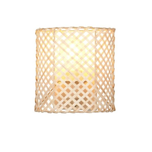 Applique murale en bambou BINA avec interrupteur inclus Ampoule hors TVA. 1x E27 max. 25 W IP20