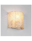 Applique murale en bambou BINA avec interrupteur inclus Ampoule hors TVA. 1x E27 max. 25 W IP20