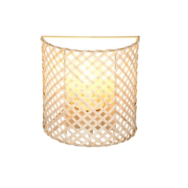 Applique murale en bambou BINA avec interrupteur inclus Ampoule hors TVA. 1x E27 max. 25 W IP20