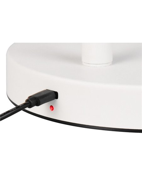 Lámpara de pie Regulable BLAKE LED 4,5W 350lm 3000K Recargable USB IP20 Blanco