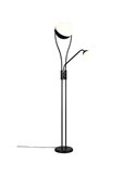 Lámpara de pie Brazo ajustable LED CHRIS con 2 Interruptores Regulable 18W/3,8W 3000K IP20 Negro