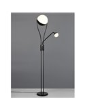 Lámpara de pie Brazo ajustable LED CHRIS con 2 Interruptores Regulable 18W/3,8W 3000K IP20 Negro