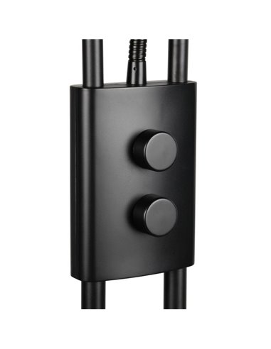 Lámpara de pie Brazo ajustable LED CHRIS con 2 Interruptores Regulable 18W/3,8W 3000K IP20 Negro