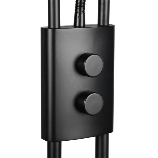 Lámpara de pie Brazo ajustable LED CHRIS con 2 Interruptores Regulable 18W/3,8W 3000K IP20 Negro