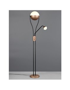 Lampadaire LED CHRIS avec bras réglable et 2 interrupteurs 18W/3,8W 3000K IP20 Marron 2