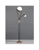 Lámpara de pie LED CHRIS con Brazo Ajustable y 2 Interruptores 18W/3,8W 3000K IP20 Marrón