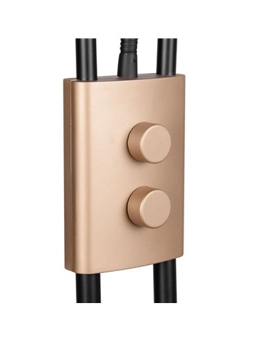 Lámpara de pie LED CHRIS con Brazo Ajustable y 2 Interruptores 18W/3,8W 3000K IP20 Marrón
