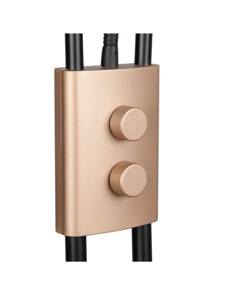 Lámpara de pie LED CHRIS con Brazo Ajustable y 2 Interruptores 18W/3,8W 3000K IP20 Marrón