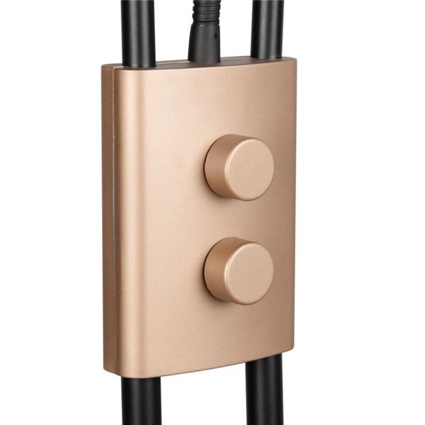 Luminária de chão LED CHRIS com braço ajustável e 2 interruptores 18W/3,8W 3000K IP20 marrom