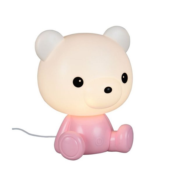 Lampe de table pour enfants CUTIE avec interrupteur intégré et changement de couleur RVB 3W 3000K Rose
