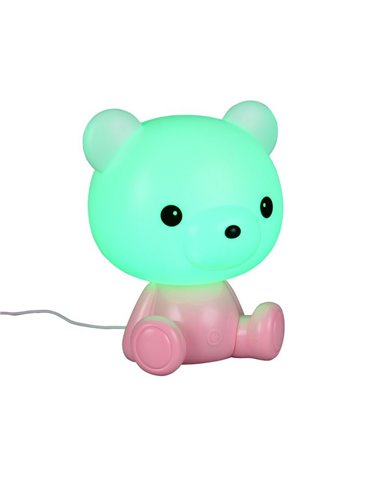 Lampe de table pour enfants CUTIE avec interrupteur intégré et changement de couleur RVB 3W 3000K Rose