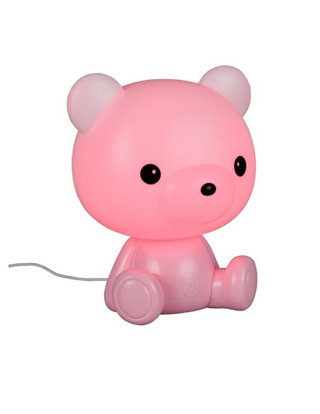 Luminária de mesa infantil CUTIE com interruptor integrado e mudança de cor RGB 3W 3000K rosa