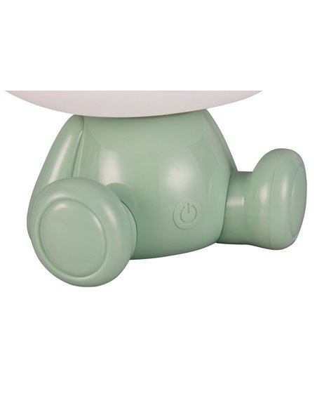 Lampe de table LED CUTIE pour enfants rechargeable par USB RVB à changement de couleur 3 W 3000 K Vert