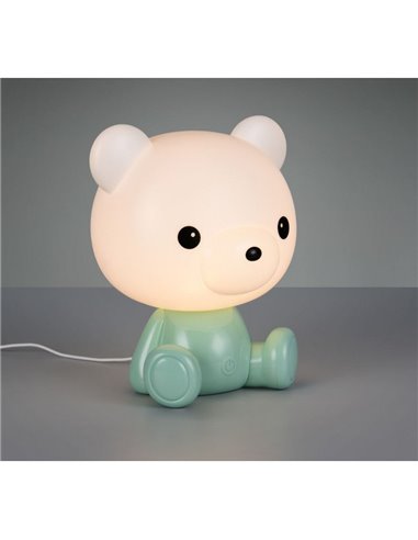 Lampe de table LED CUTIE pour enfants rechargeable par USB RVB à changement de couleur 3 W 3000 K Vert