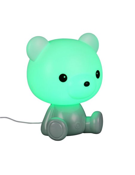 Lampe de table LED CUTIE pour enfants rechargeable par USB RVB à changement de couleur 3 W 3000 K Vert