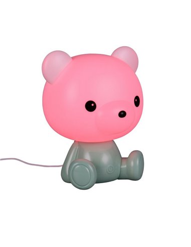 Lámpara de sobremesa infantil Osito LED CUTIE Recargable USB y cambio de color RGB 3W 3000K Verde