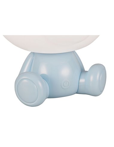 Lámpara LED Osito infantil para mesita de noche CUTIE con Interruptor y Carga USB 3W 3000K Azul