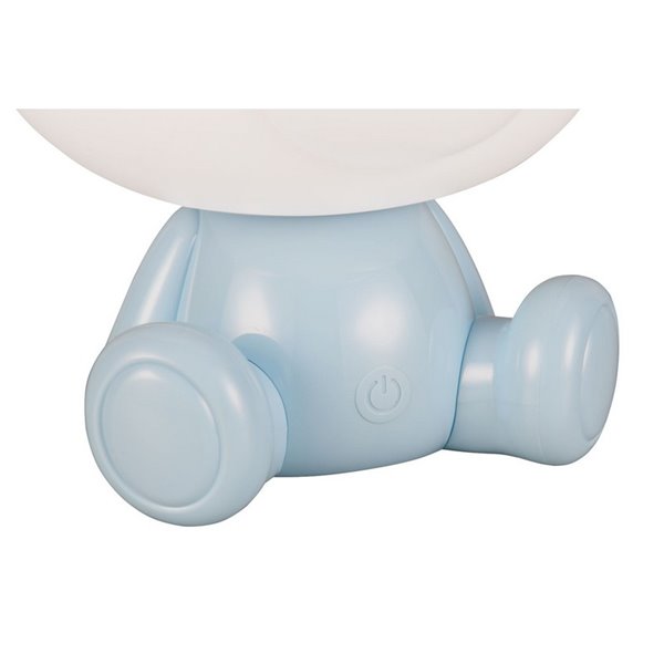 Lámpara LED Osito infantil para mesita de noche CUTIE con Interruptor y Carga USB 3W 3000K Azul