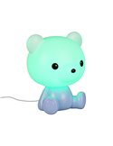 Lámpara LED Osito infantil para mesita de noche CUTIE con Interruptor y Carga USB 3W 3000K Azul